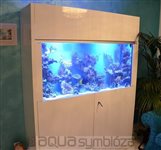 Morské akvárium 392L, rozmery 140x40x70cm, prerábka interiéru, optimalizácia filtrácie